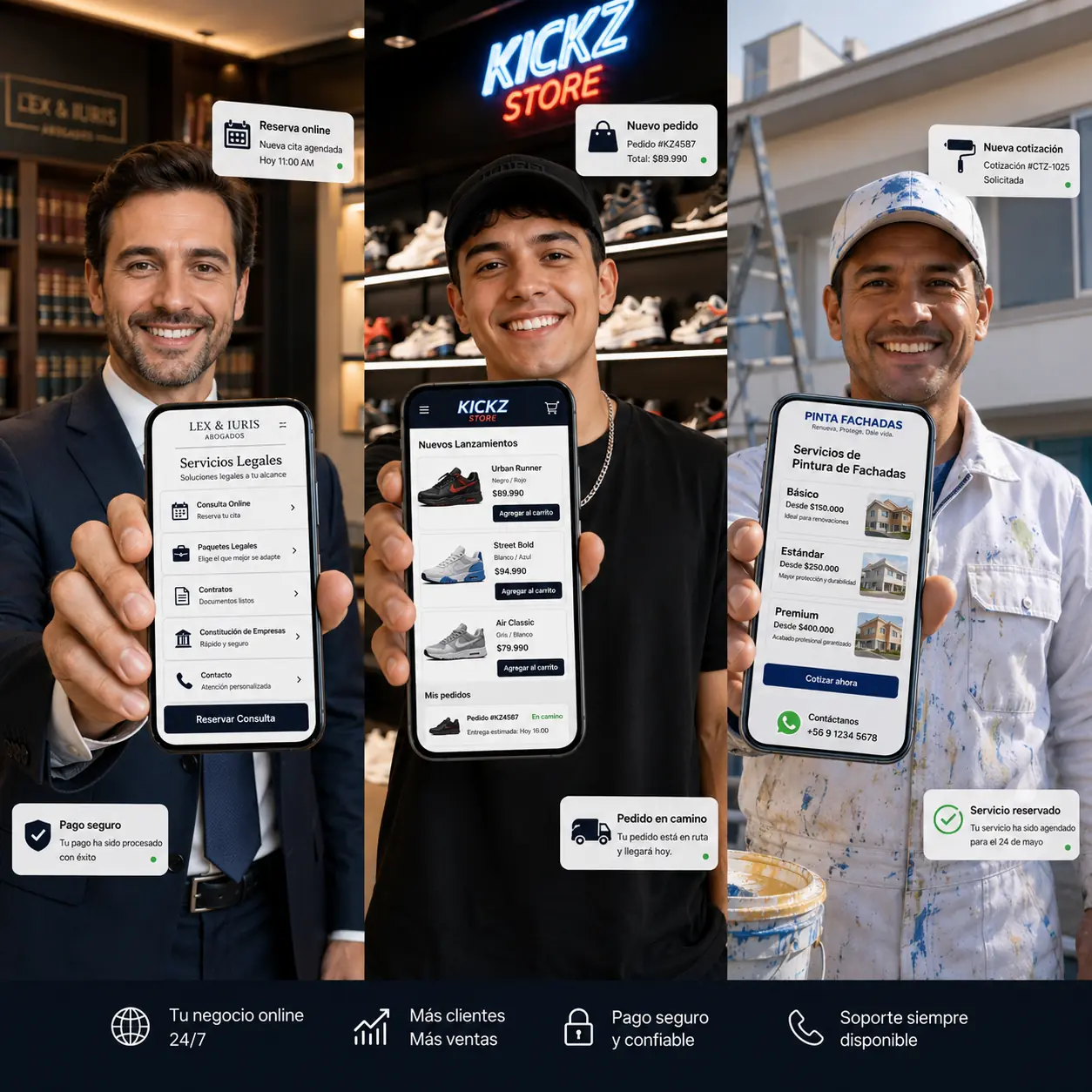 Tienda online para servicios profesionales