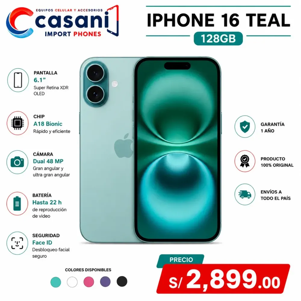 IPHONE 16 TEAL